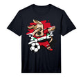 Dabbing Dog Iraq Soccer Fans Jersey T-Shirt - Aesthetic Graphic Unisex