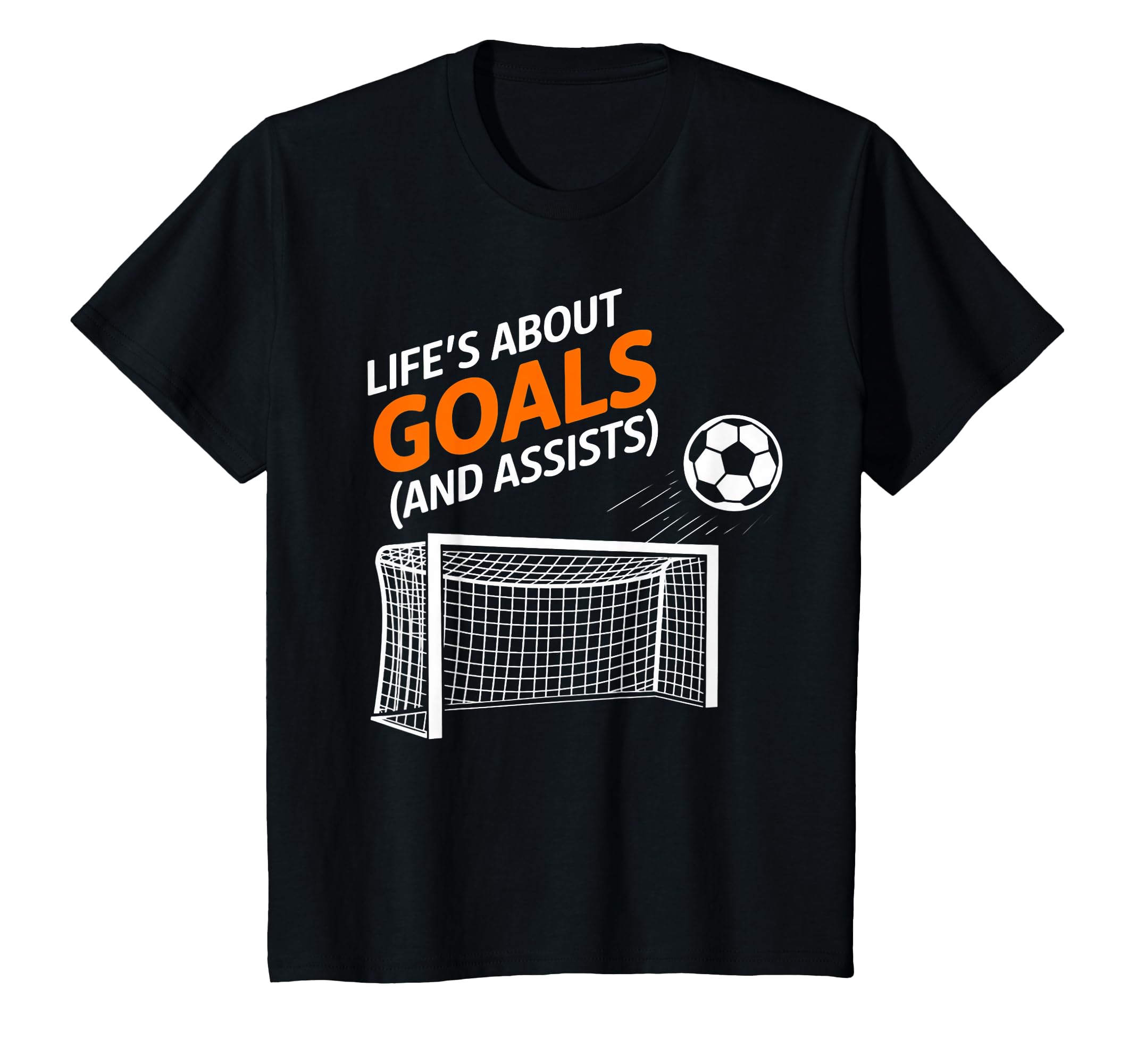 Lifes About Goals Soccer Player T-Shirt - Aesthetic Graphic for Adults