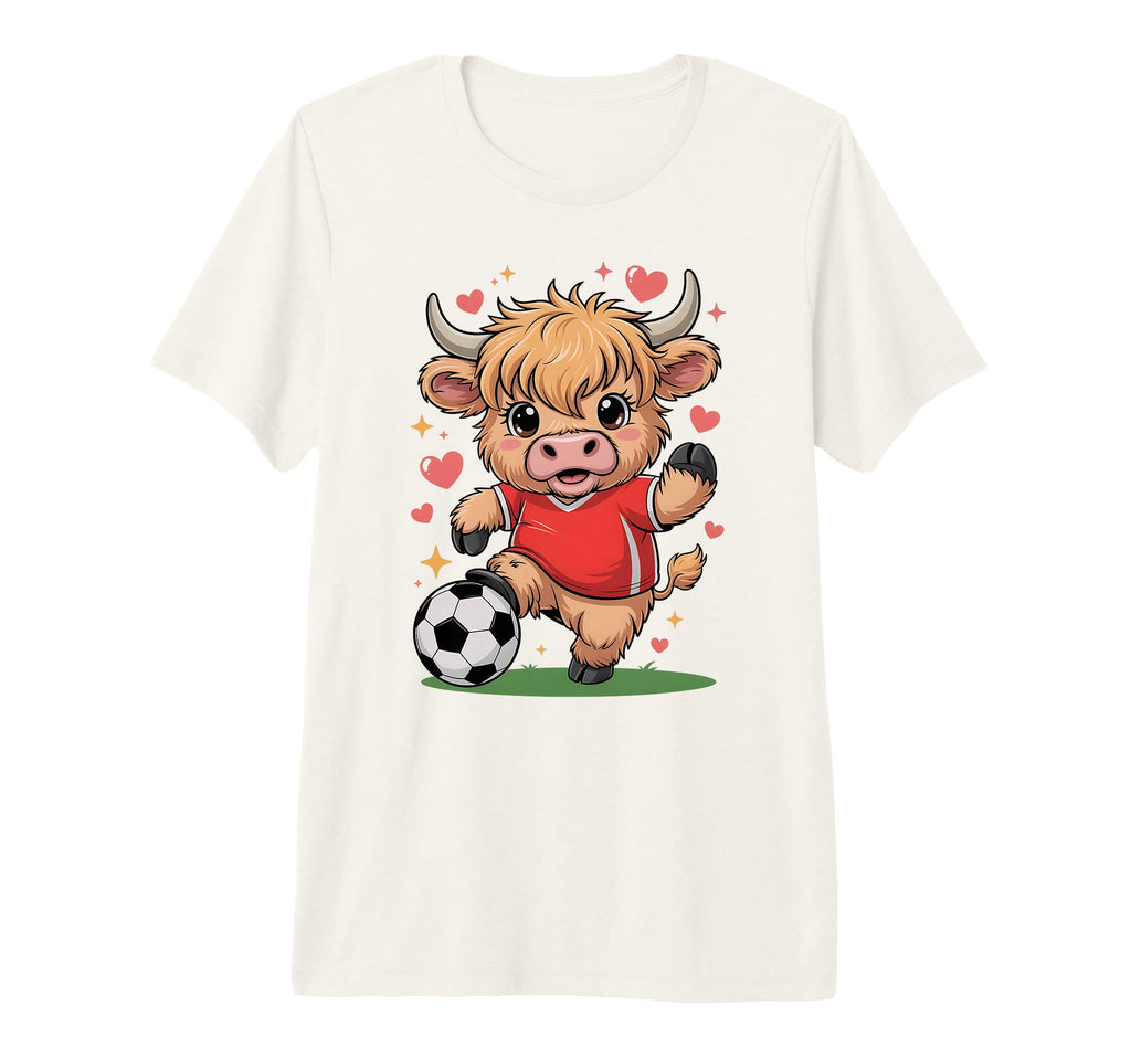 Kawaii Soccer Cow Just Who Loves T-Shirt - Fun Novelty Design for Adults