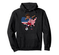 Usa Soccer Dab Patriotic Hoodie - Minimalist Print Unisex