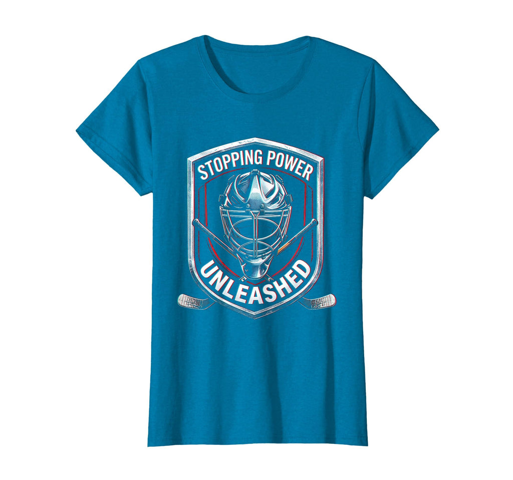 Stopping Power Unleashed Goalie T-Shirt - Aesthetic Graphic Unisex
