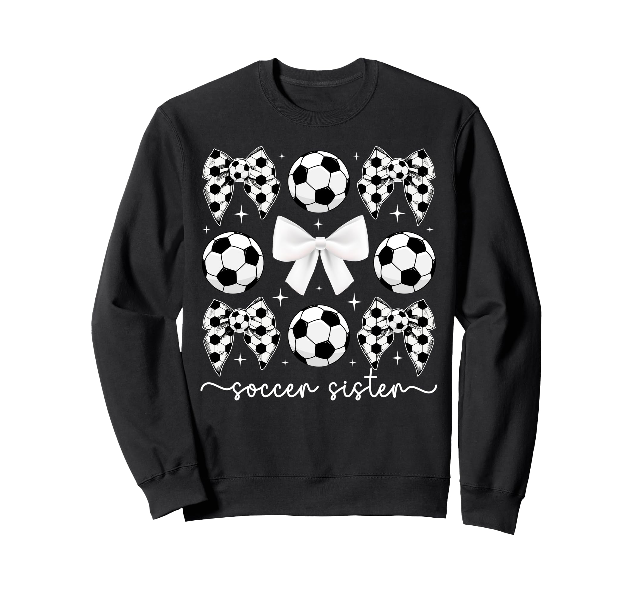 Soccer Sister Coquette Sister Soccer Sweatshirt - Trendy Graphic Unisex