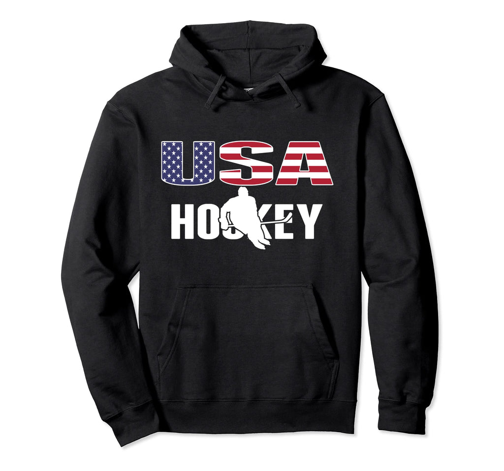 America Ice Hockey Lovers Jersey Usa Hoodie - Fun Novelty Design Unisex