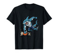Shark Soccer Striker Cartoon Sports T-Shirt - Graphic Print Men Women