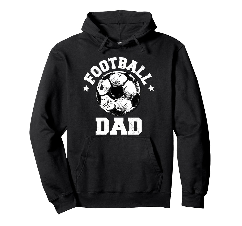 Football Dad Sketch Soccer Ball Proud Match Hoodie - Unique Graphic Unisex