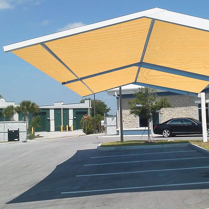 Eden's Decor 4' x 10' Wheat Sun Shade Sail Rectangular Straight Flat Edge Outdoor Canopy Fabric Cloth Awning for Pergola Patio Garden Backyard Custom Size