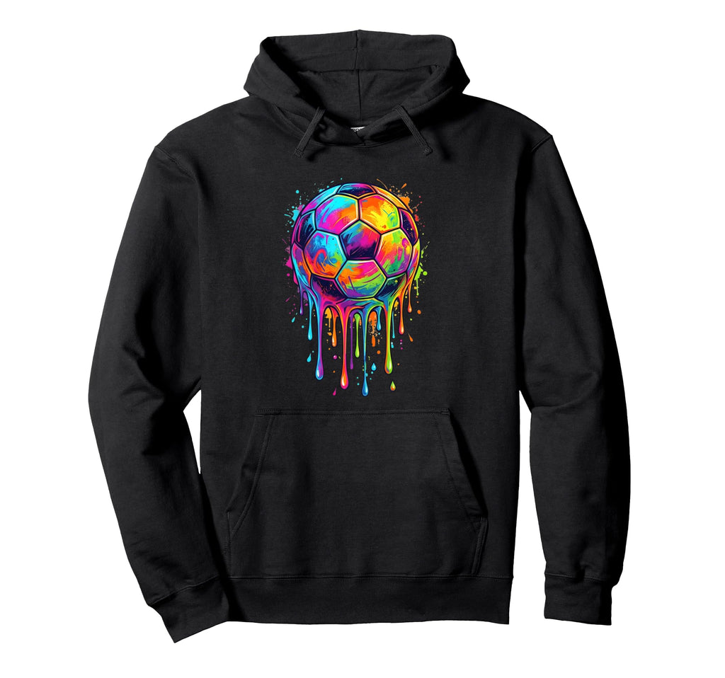 Dripping Soccer Drip Ice Cream Drip Soccer Hoodie - Minimalist Print Unisex