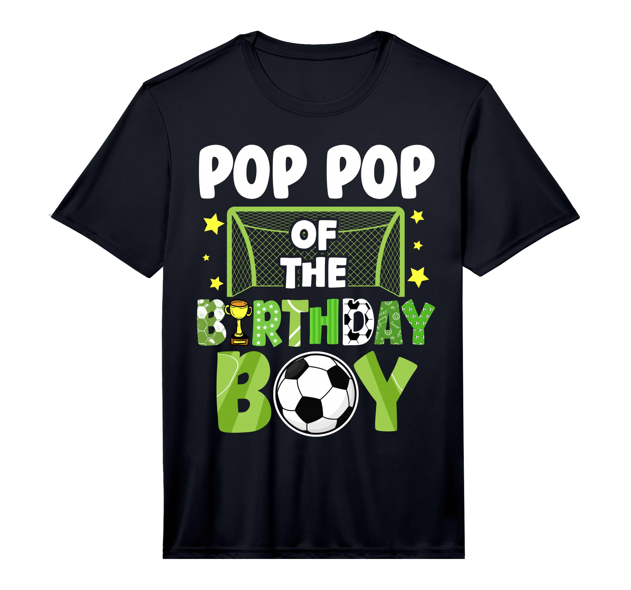 Mens Soccer Pop Pop Birthday Party T-Shirt - Custom Art Print Men Women