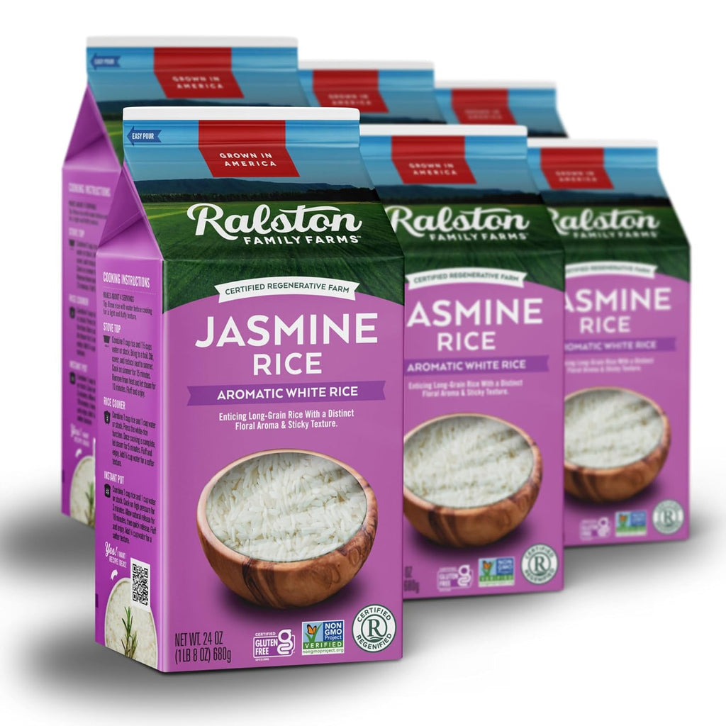 Ralston Family Farms Jasmine White Rice, 24 oz., Pack of 6