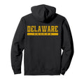 Delaware Soccer Yellow Text Hoodie - Aesthetic Graphic Unisex