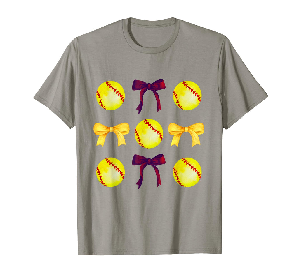 Softballs Bows Softball Player T-Shirt - Streetwear Style for Adults