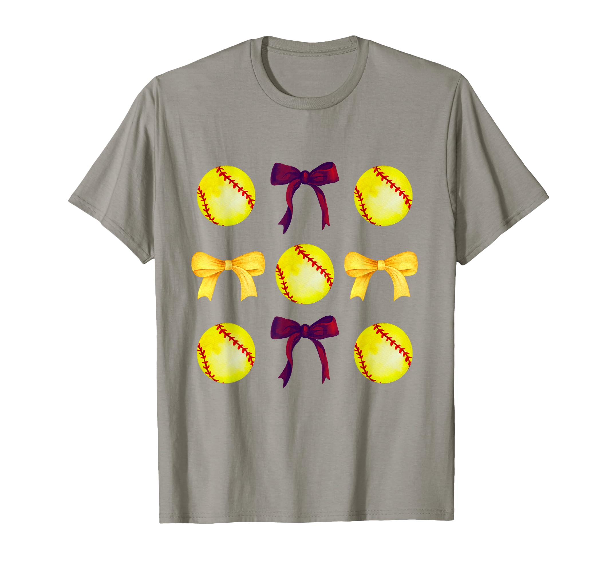 Softballs Bows Softball Player T-Shirt - Streetwear Style for Adults