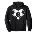 Soccer Number 6 Jersey Funny Soccer Hoodie - Fun Novelty Design for Adults