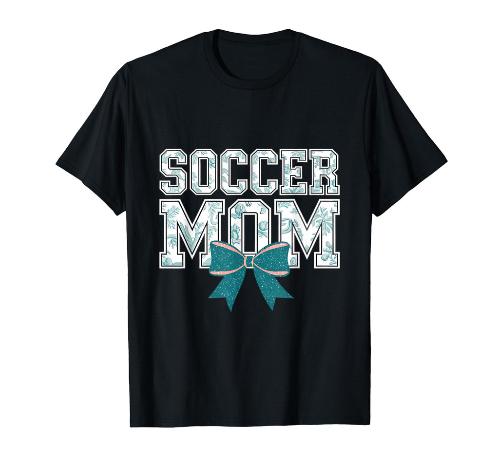 Soccer Mom Coquette Bow Mothers Day T-Shirt - Custom Art Print for Adults
