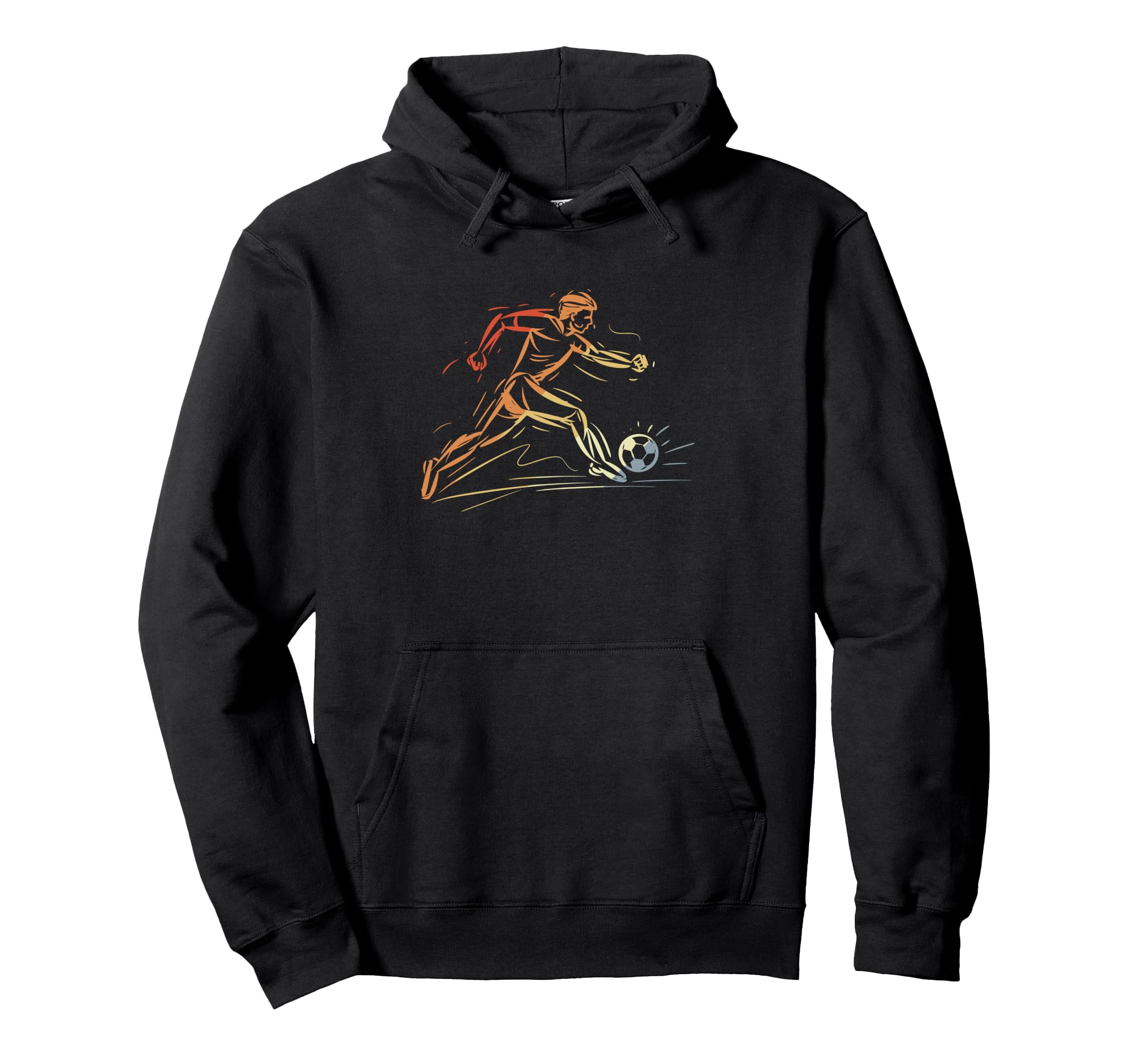 Soccer Player Drawing Team Sport Hoodie - Streetwear Style Men Women