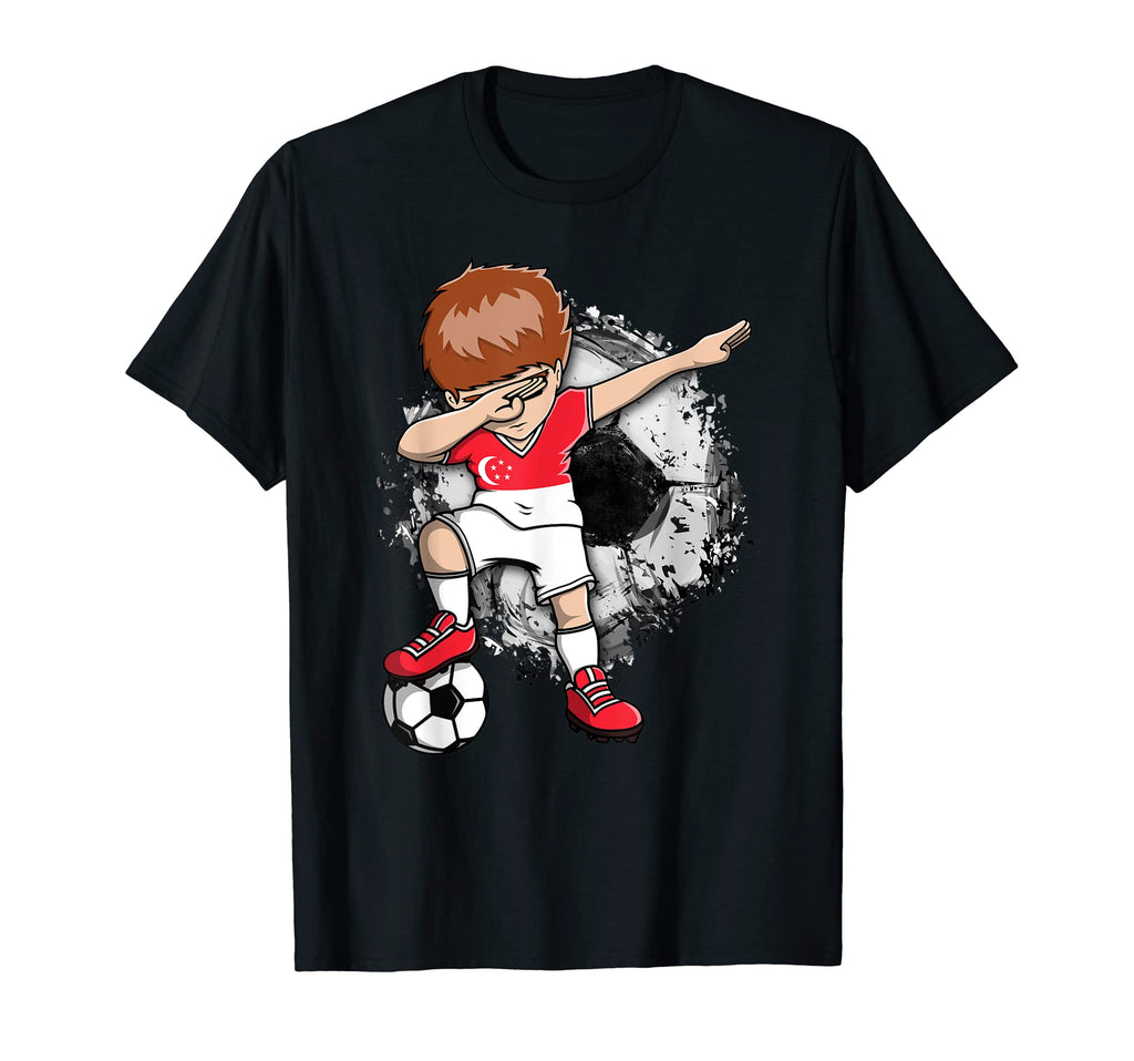 Dabbing Soccer Singapore Jersey T-Shirt - Custom Art Print Men Women