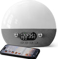 Dekala Smart Sunrise Alarm Clock with Wireless Charging for iPhone 14 13 12 Apple Watch AirPods Samsung, White Noise Sleep Sounds Machine, Nursery Night Light for Heavy Sleeper