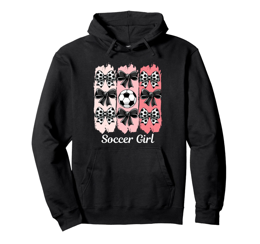 Soccer Coquette Bow Soccer Soccer Hoodie - Trendy Graphic Men Women