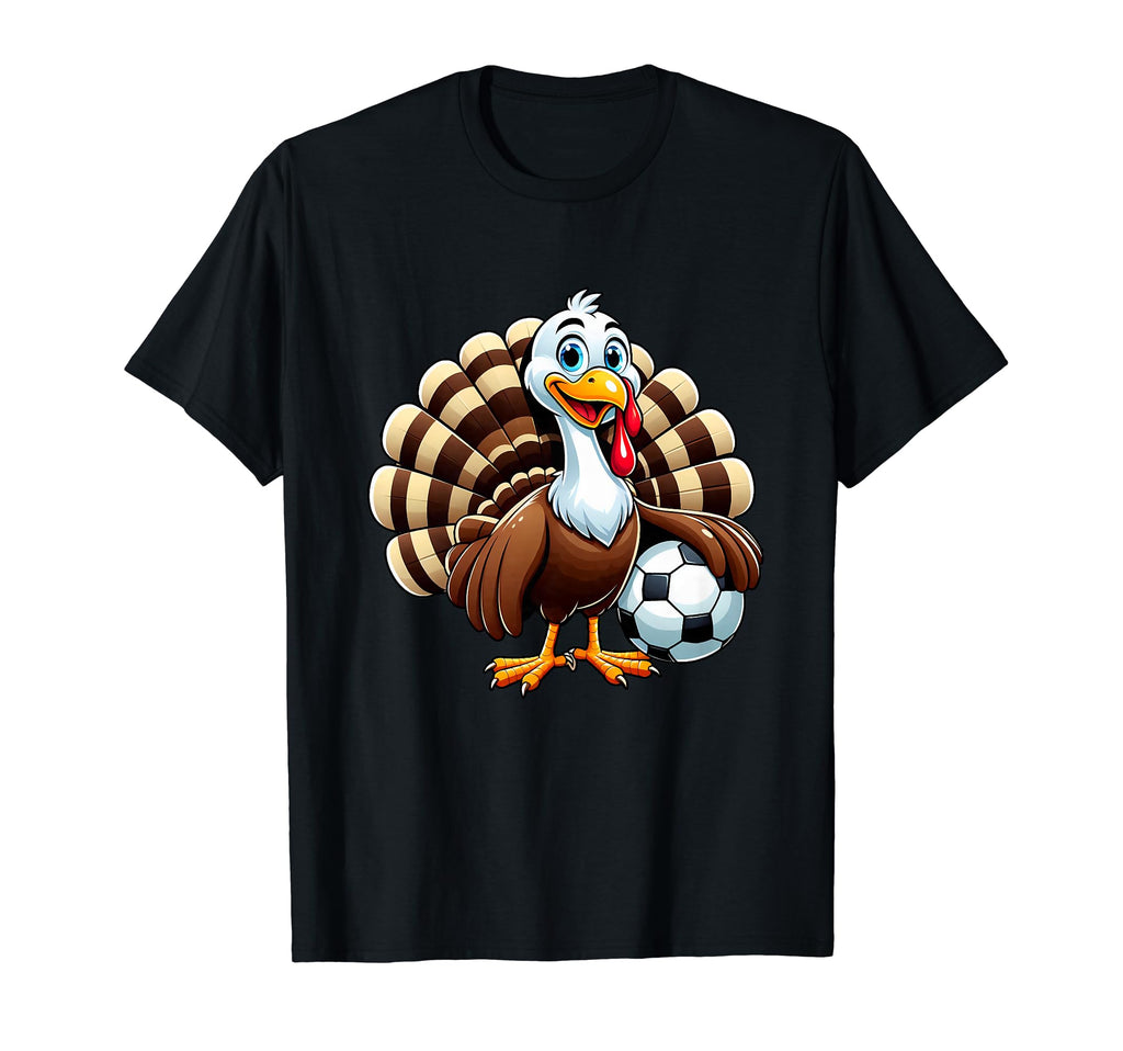 Thanksgiving Soccer Gobble Player T-Shirt - Novelty Apparel Men Women