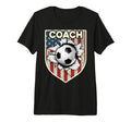 Usa Flag Soccer Coach Funny Soccer T-Shirt - Fun Novelty Design Unisex