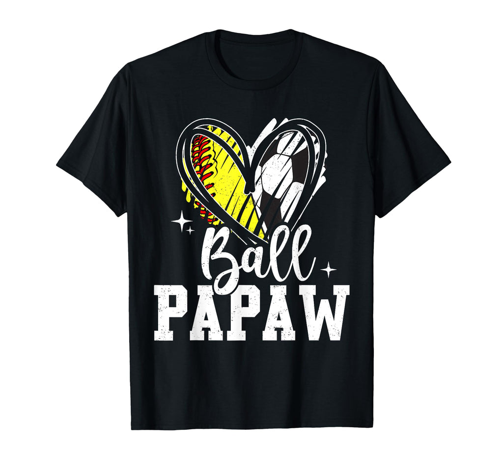 Ball Papaw Softball Soccer Ball Papaw T-Shirt - Graphic Print for Adults