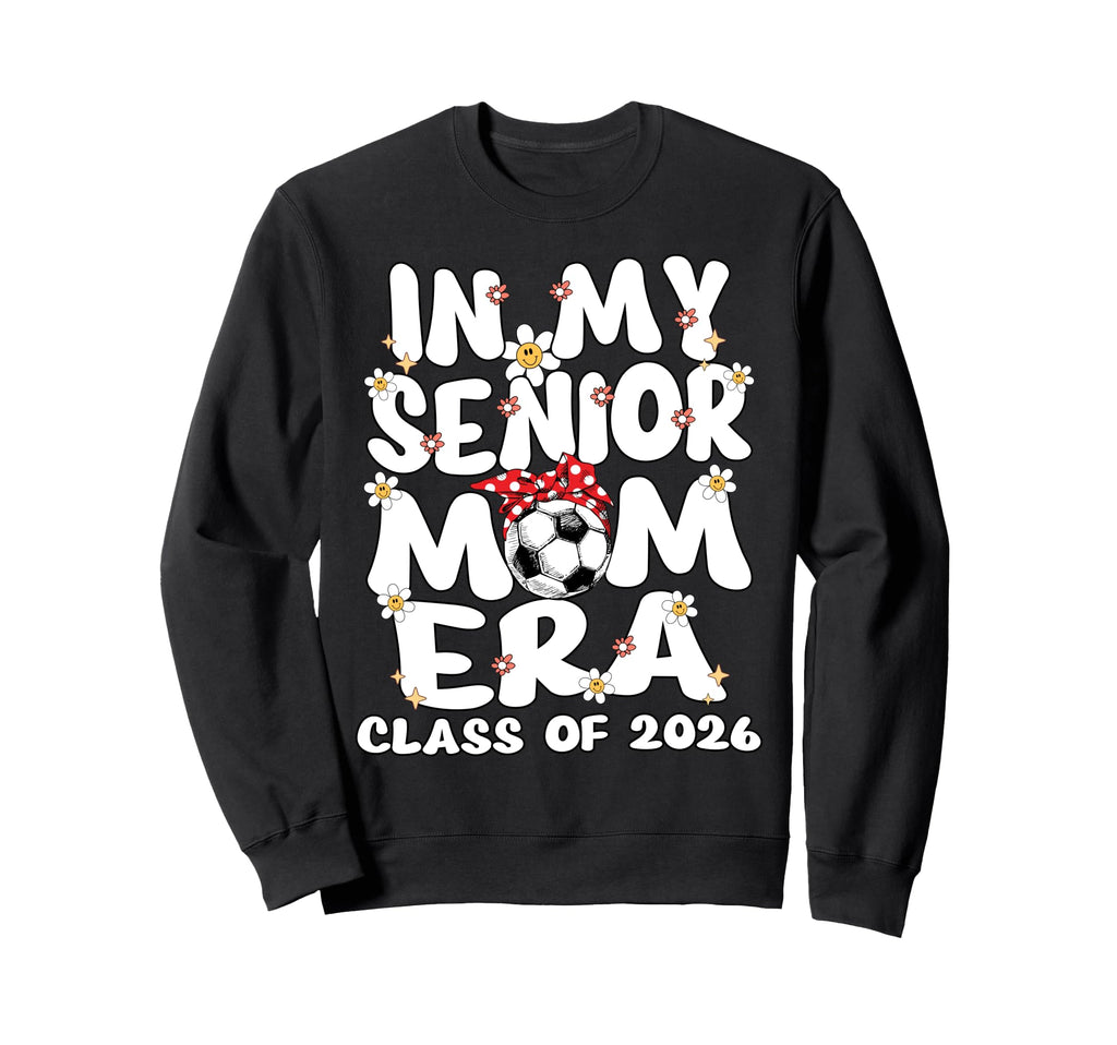 My Senior Mom Era Groovy Soccer Sweatshirt - Aesthetic Graphic Men Women