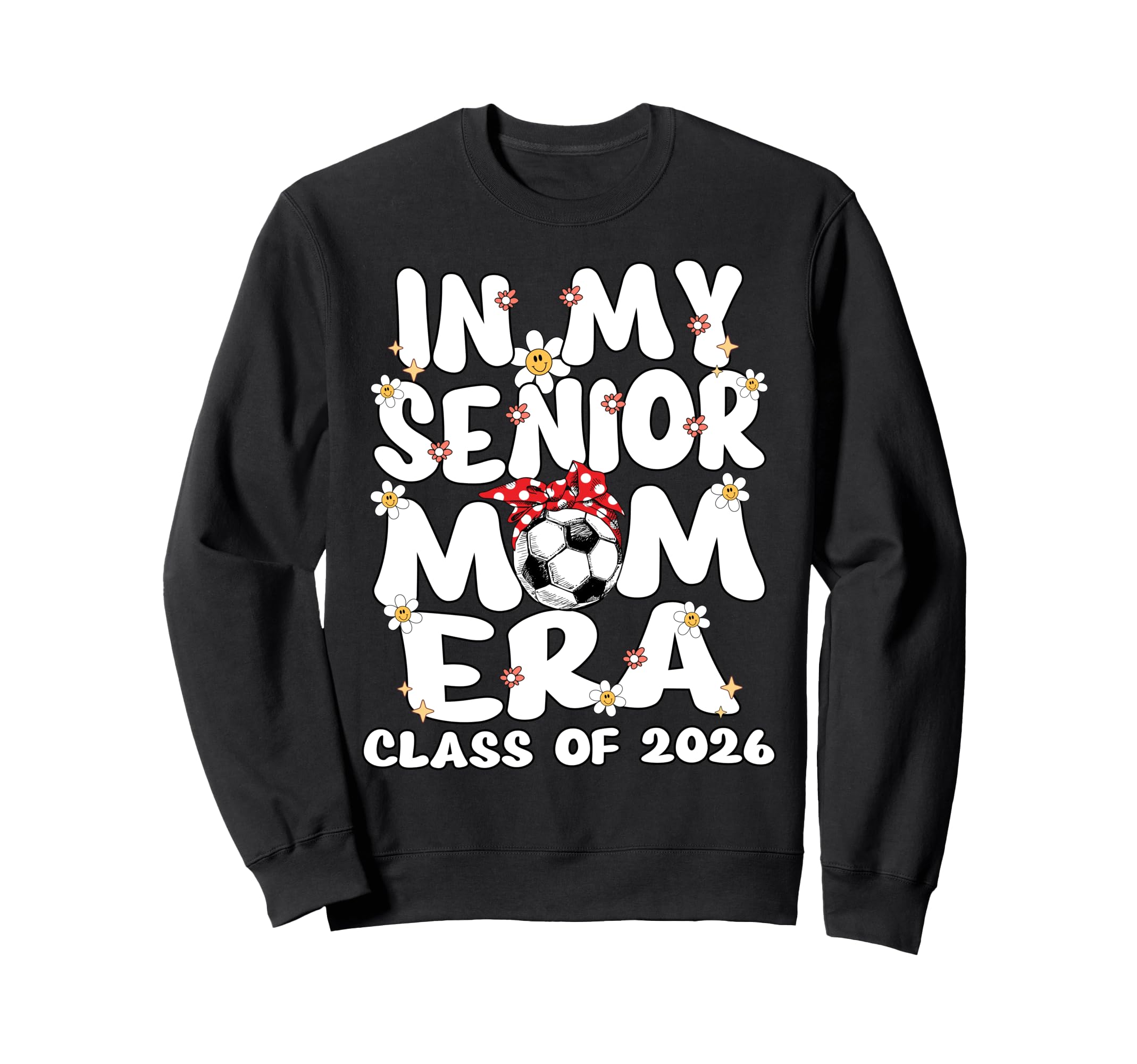 My Senior Mom Era Groovy Soccer Sweatshirt - Aesthetic Graphic Men Women