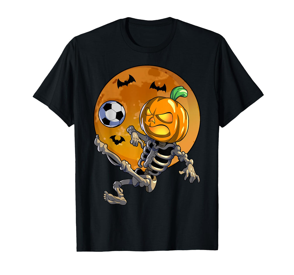 Soccer Skeleton Halloween Soccer T-Shirt - Aesthetic Graphic Unisex