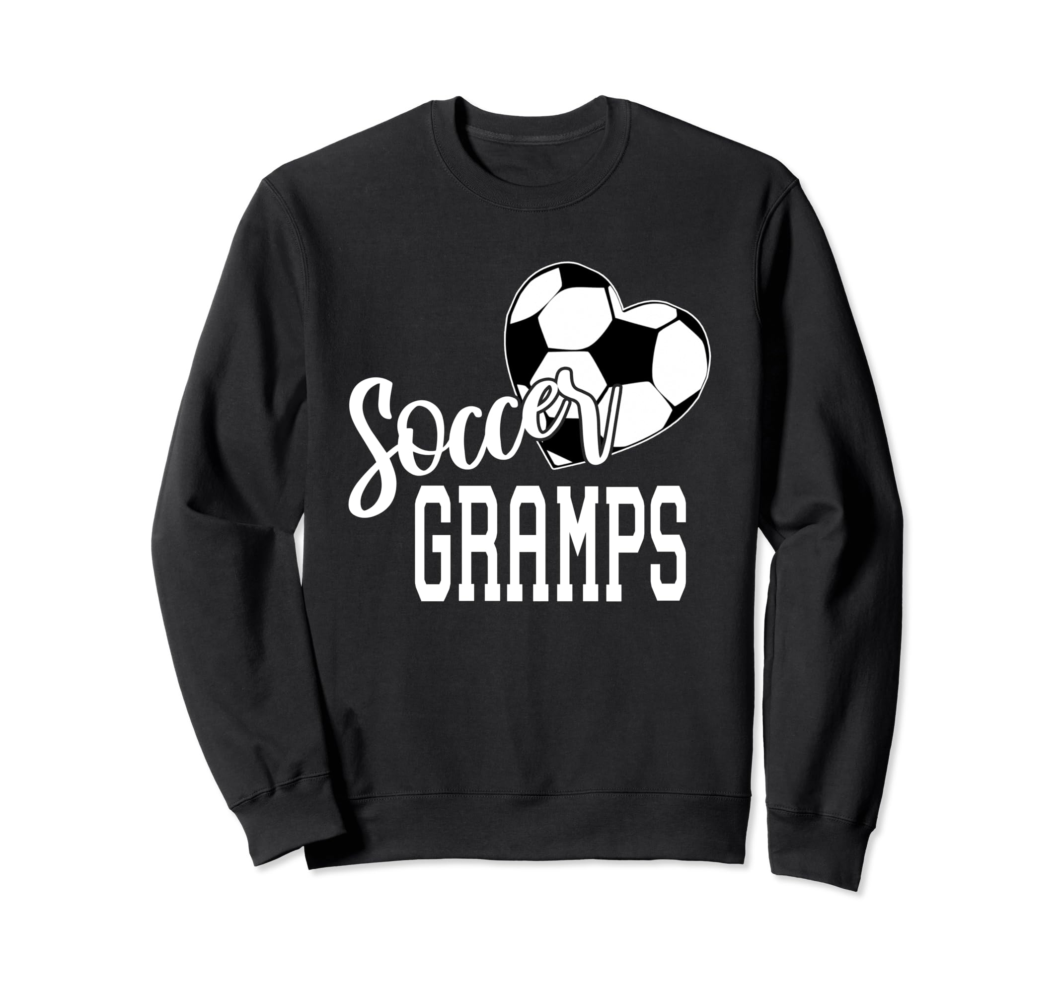 Soccer Ball Heart Soccer Gramps Sweatshirt - Streetwear Style Unisex