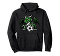 Funny Dragon Soccer Ball Hoodie - Unique Graphic for Adults