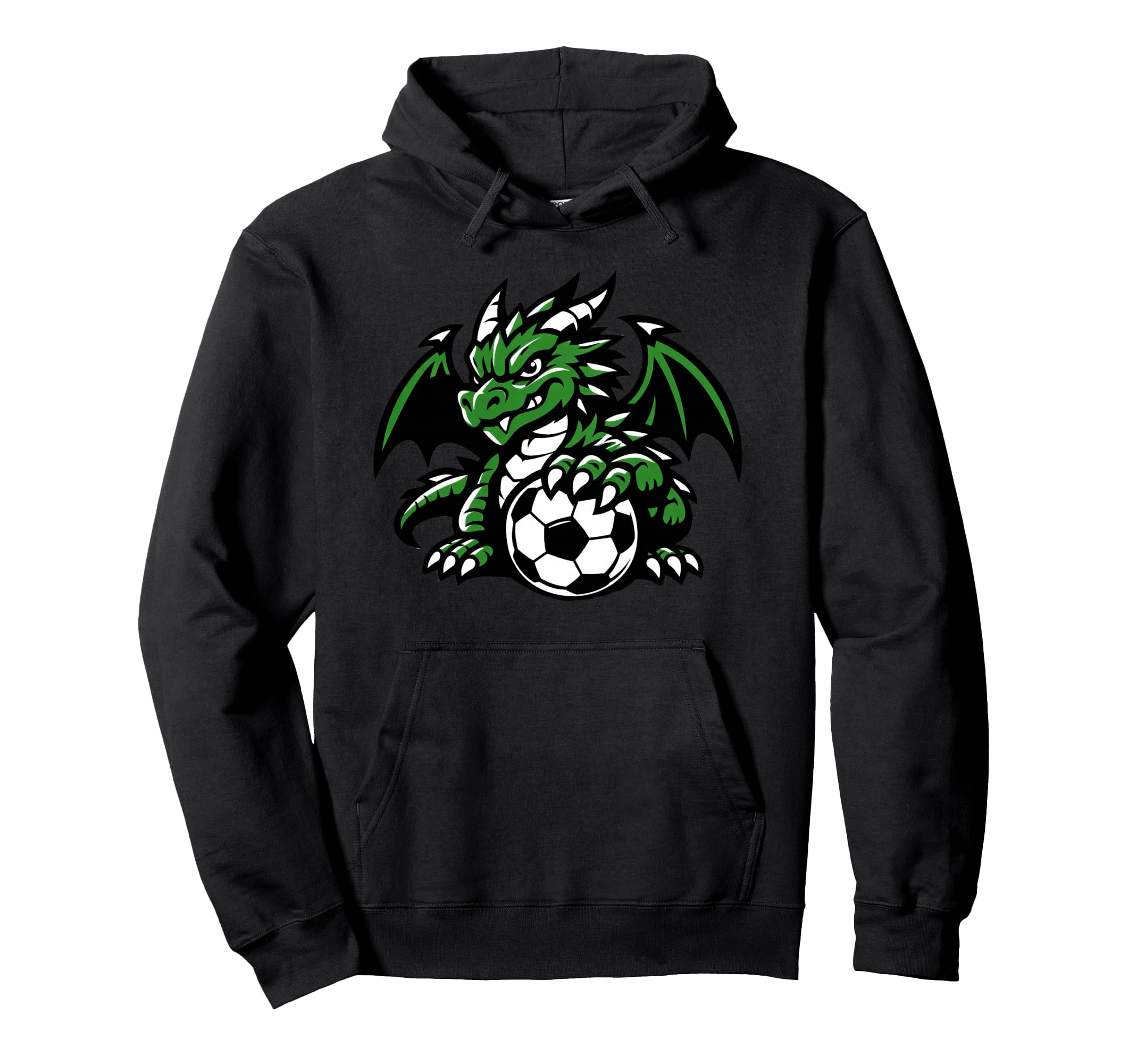Funny Dragon Soccer Ball Hoodie - Unique Graphic for Adults