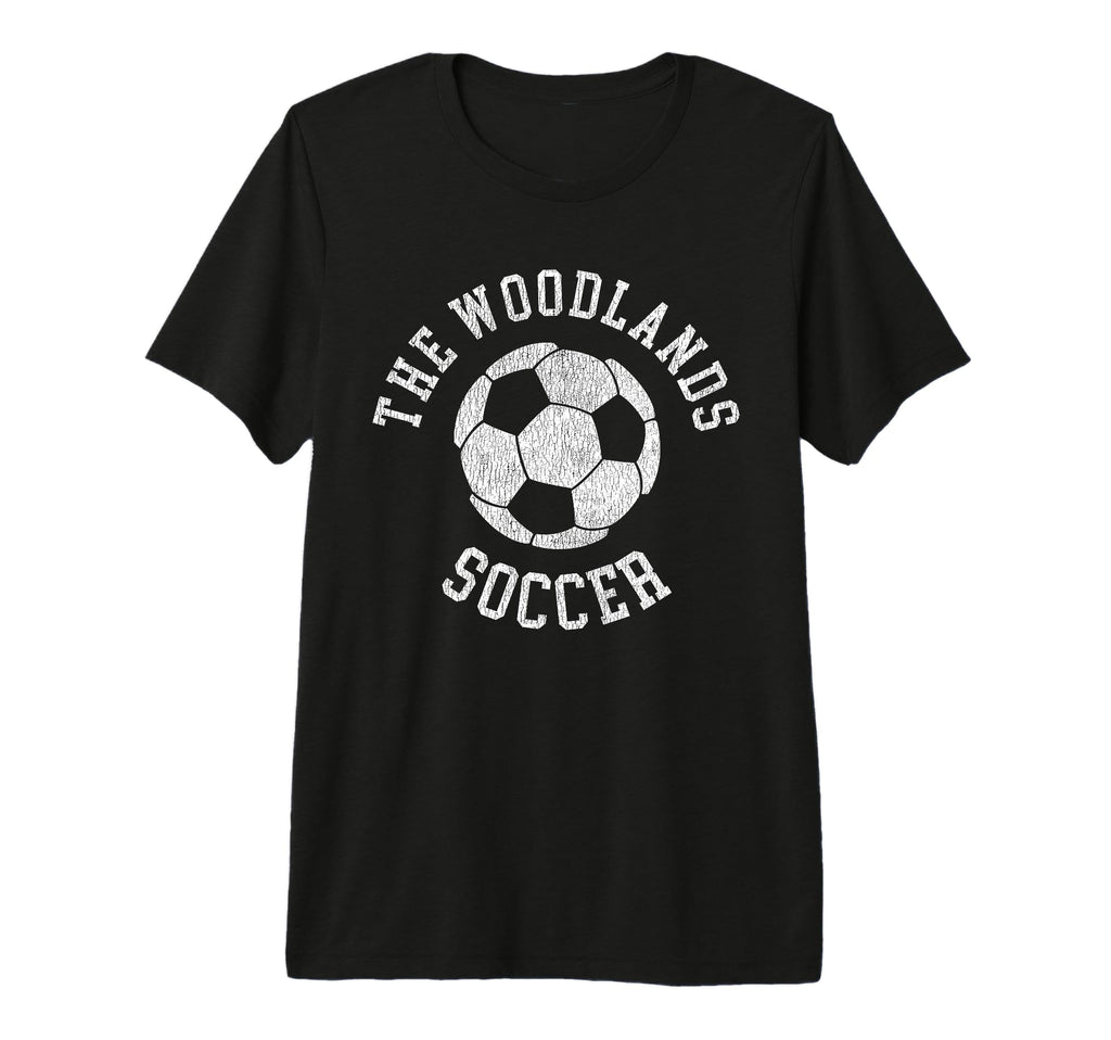 Woodlands Soccer Distressed 90S Tri T-Shirt - Trendy Graphic Men Women