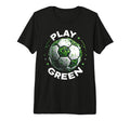 Play Green Coach Soccer Ball Eco T-Shirt - Fun Novelty Design for Adults