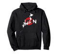 Japanese Map Flag Souvenir Hoodie - Fun Novelty Design Men Women