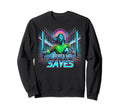 80S Vaporwave Jesus Saves Soccer Sweatshirt - Streetwear Style for Adults