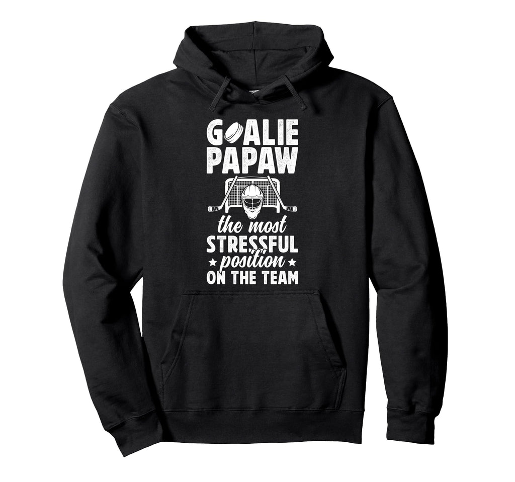 Funny Hockey Goalie Papaw Ice Hockey Hoodie - Aesthetic Graphic Unisex