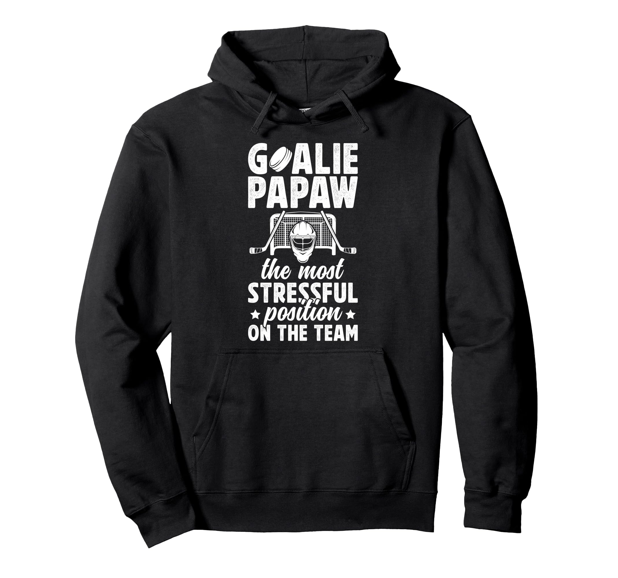Funny Hockey Goalie Papaw Ice Hockey Hoodie - Aesthetic Graphic Unisex
