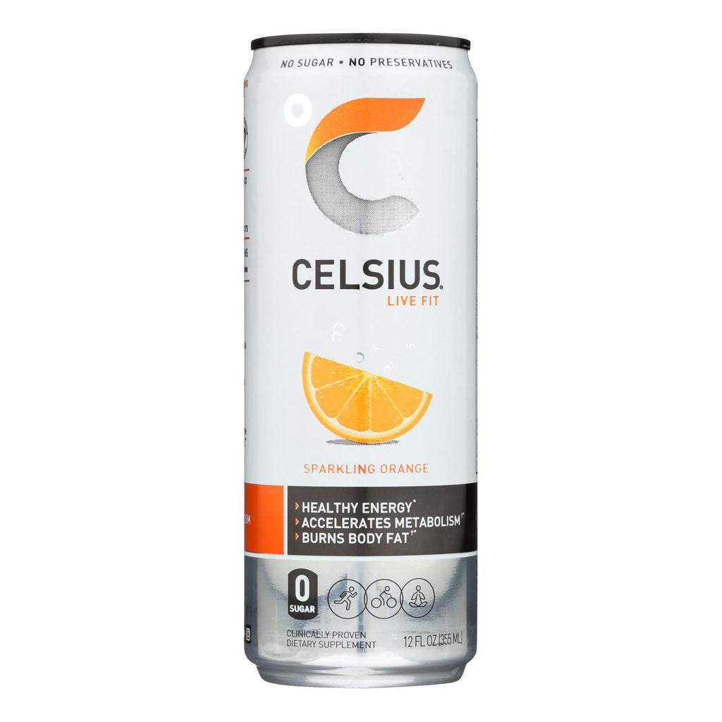 Celsius Sparkling Orange, Case of 12 - 12 Fl Oz