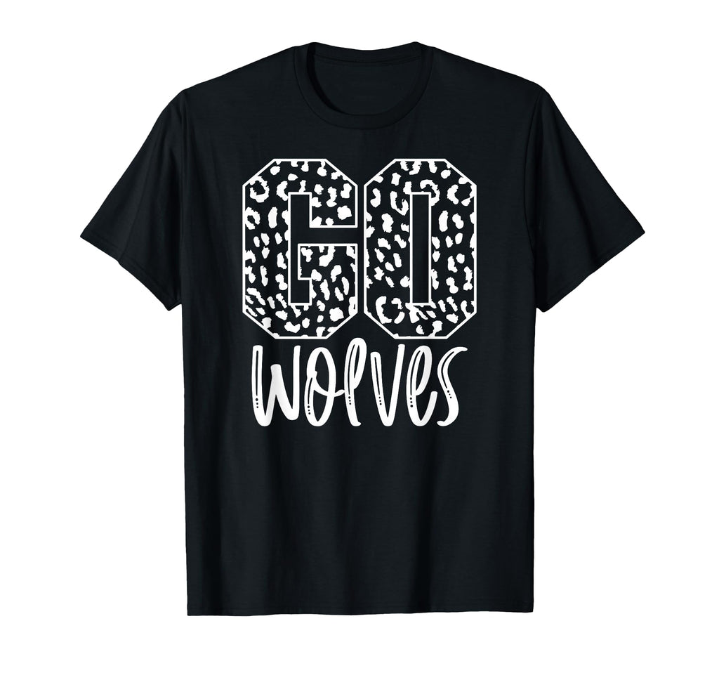 Wolves Team Mascot School Spirit Game T-Shirt - Graphic Print Men Women