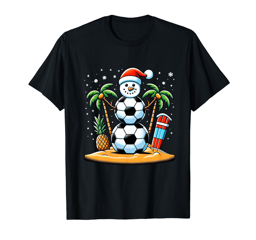 July Summer Soccer Snowman Funny T-Shirt - Aesthetic Graphic Unisex