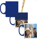 Personalized Coffee Mug – Custom Photo, Text, or Logo Ceramic Mug Tea Cup | Taza Personalizada with Picture or Message | Customized Gift Idea for Men & Women, Mom, Dad, Friends - Blue Color | 11oz