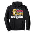 Just Who Loves Cats And Soccer Kitten And Hoodie - Trendy Graphic Unisex