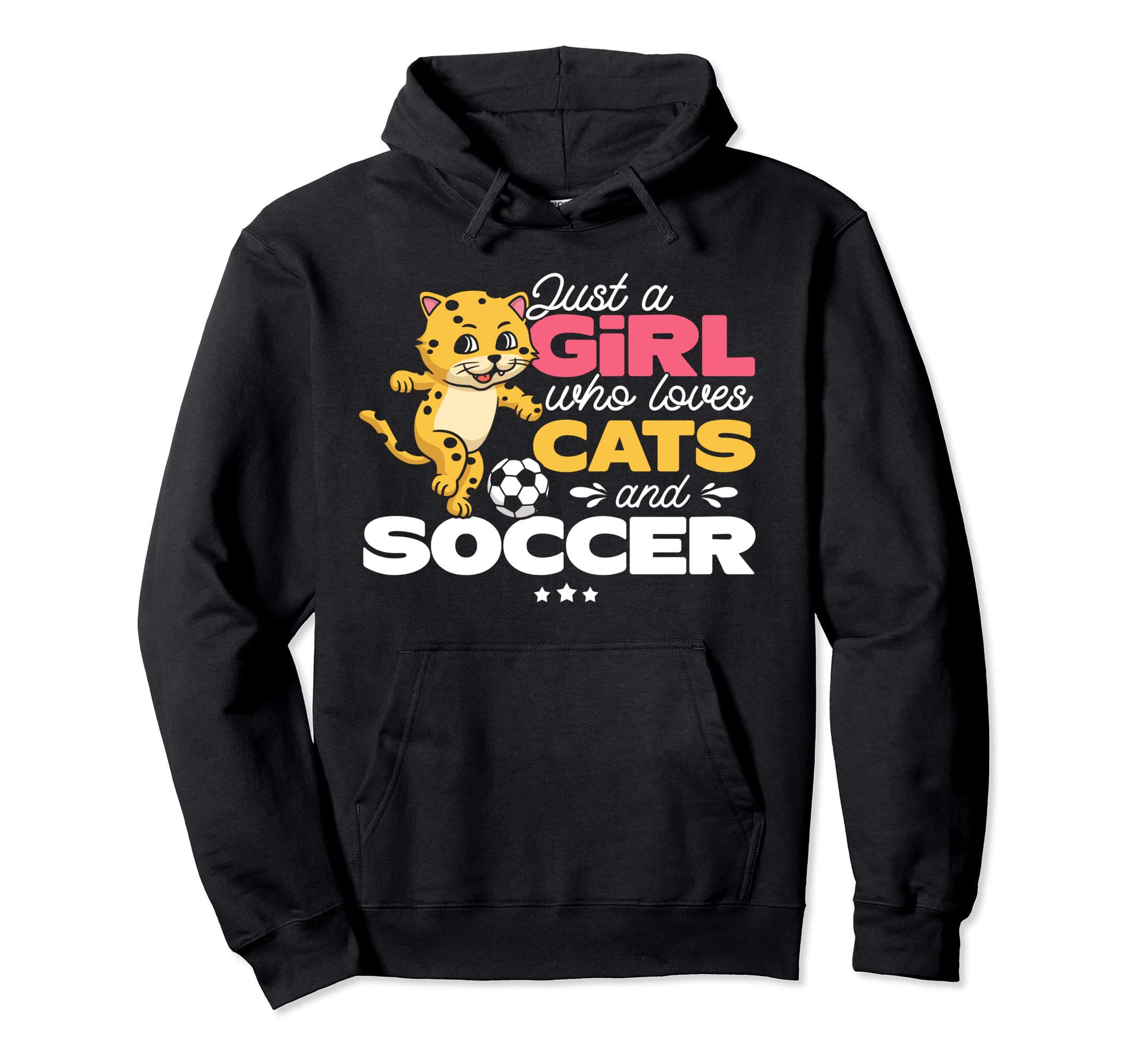 Just Who Loves Cats And Soccer Kitten And Hoodie - Trendy Graphic Unisex