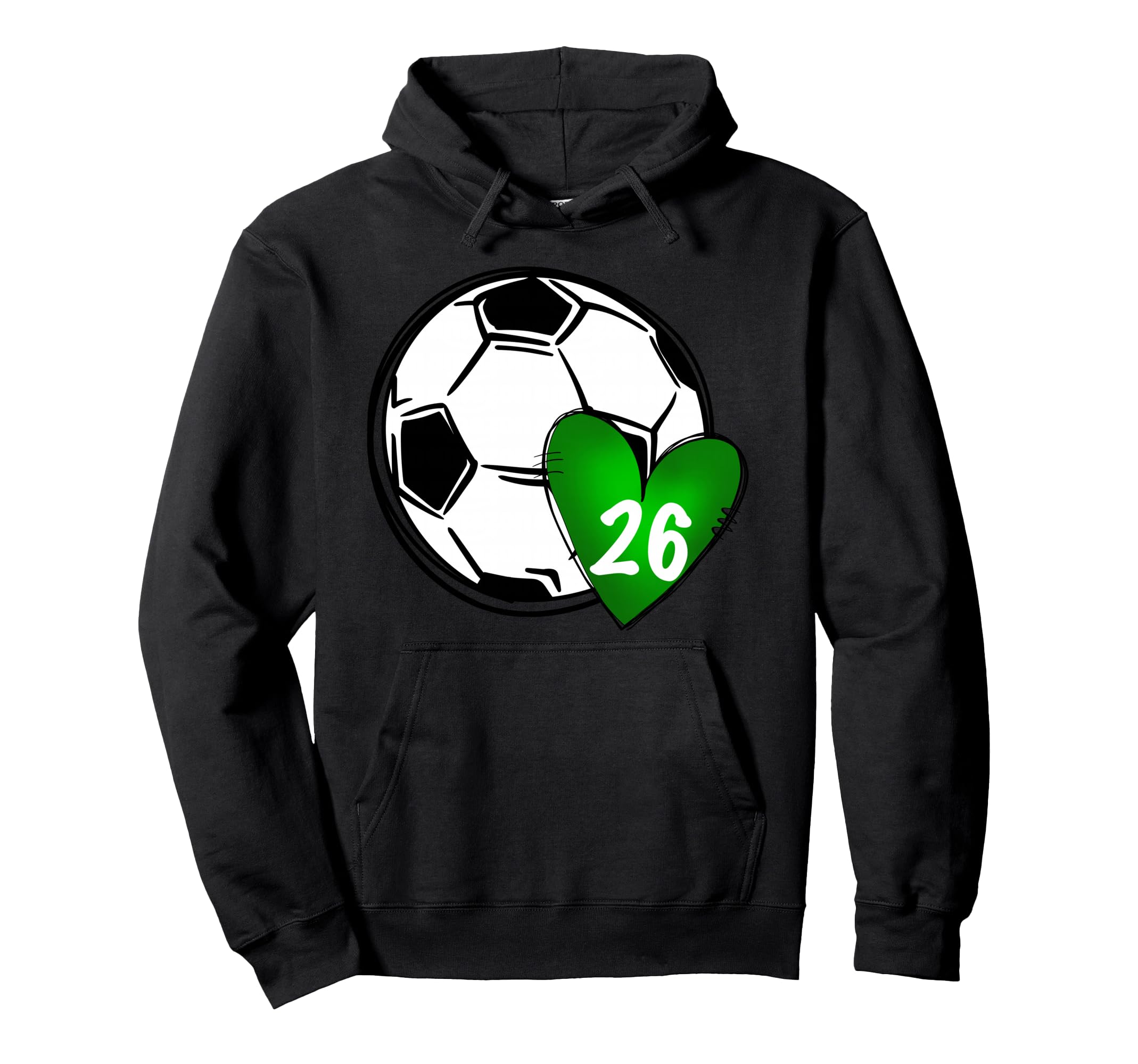 Womens Custom Soccer Mom 26 Heart Mom Hoodie - Custom Art Print Men Women