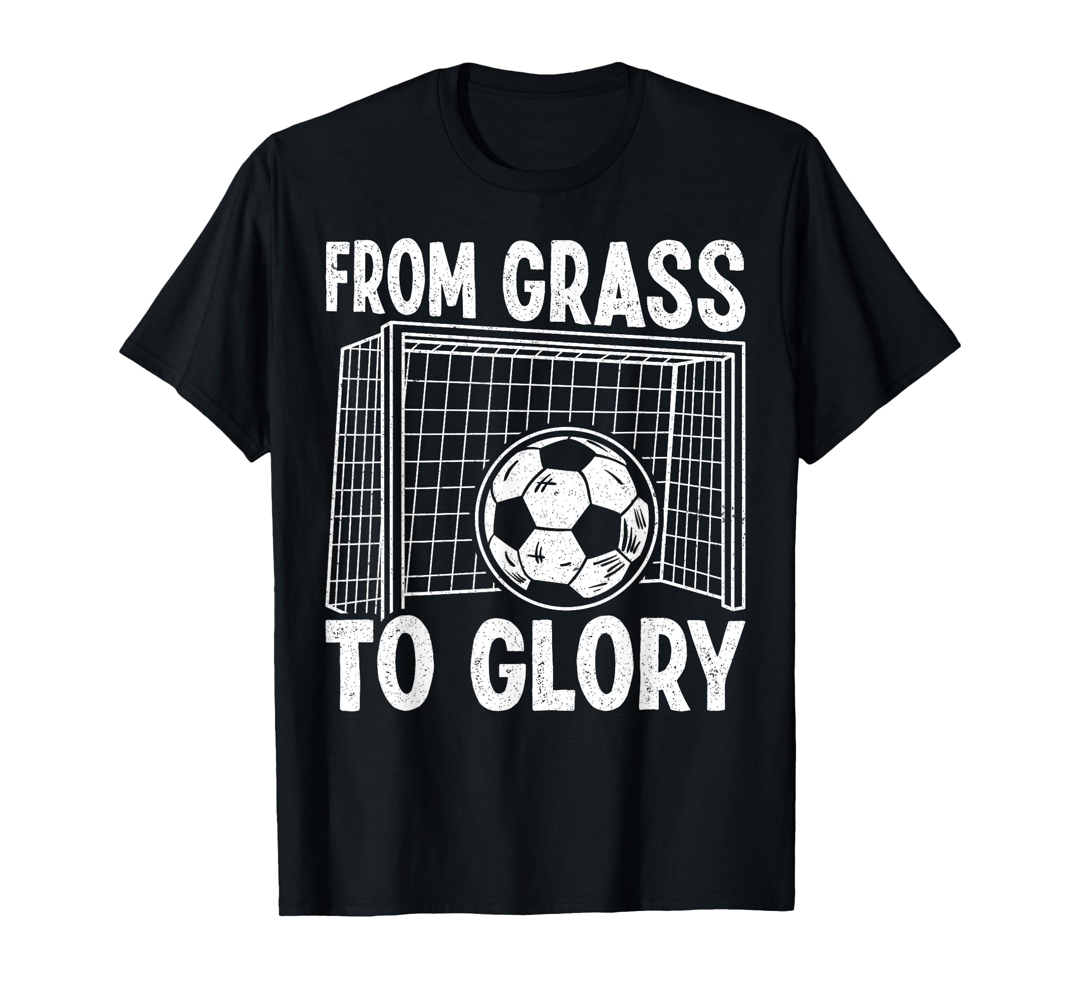 Soccer From Grass To Glory Goal Net T-Shirt - Custom Art Print Unisex