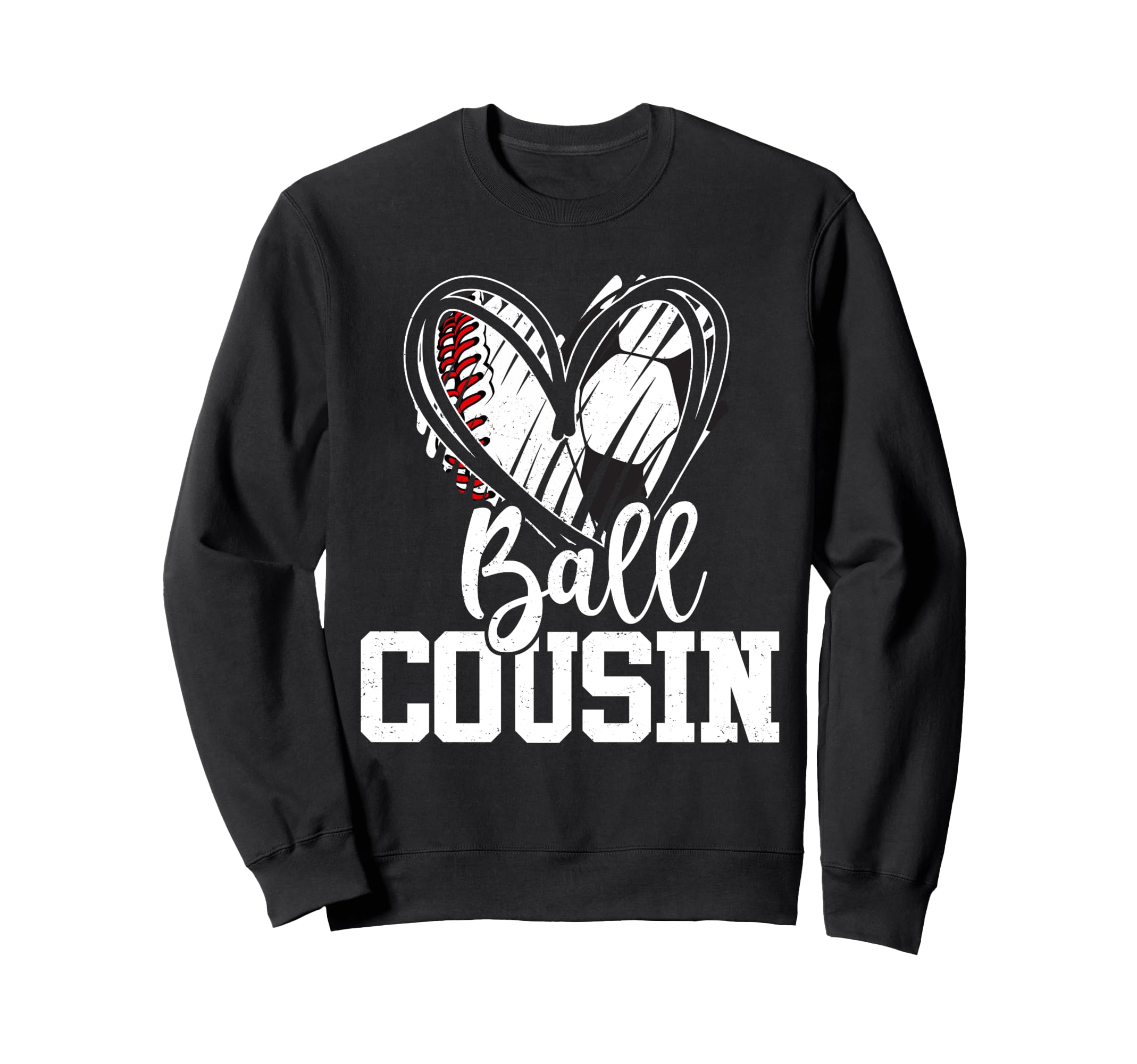 Ball Cousin Heart Baseball Soccer Ball T-Shirt - Streetwear Style Unisex