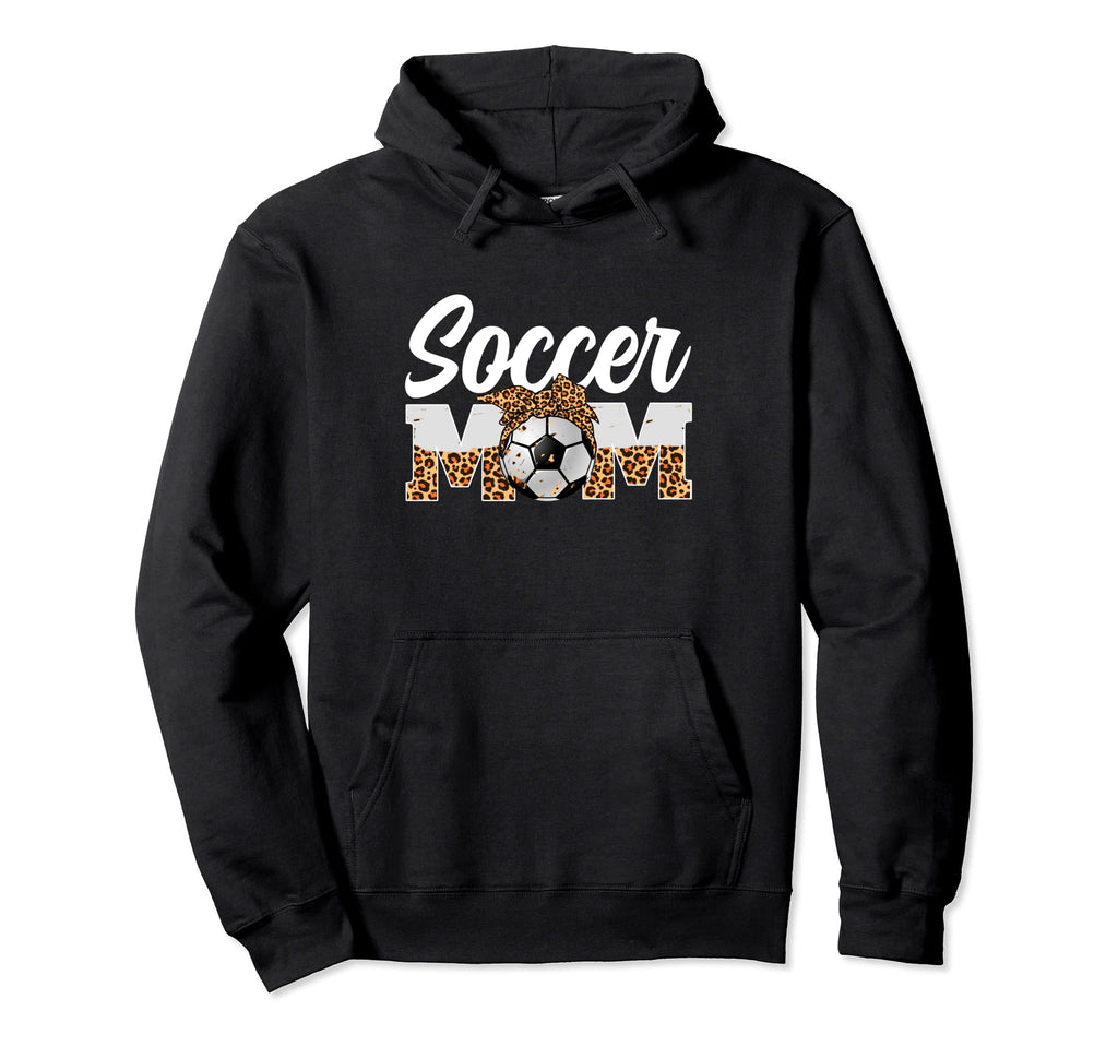 Soccer Mom Game Day Leopard Mothers Hoodie - Aesthetic Graphic for Adults