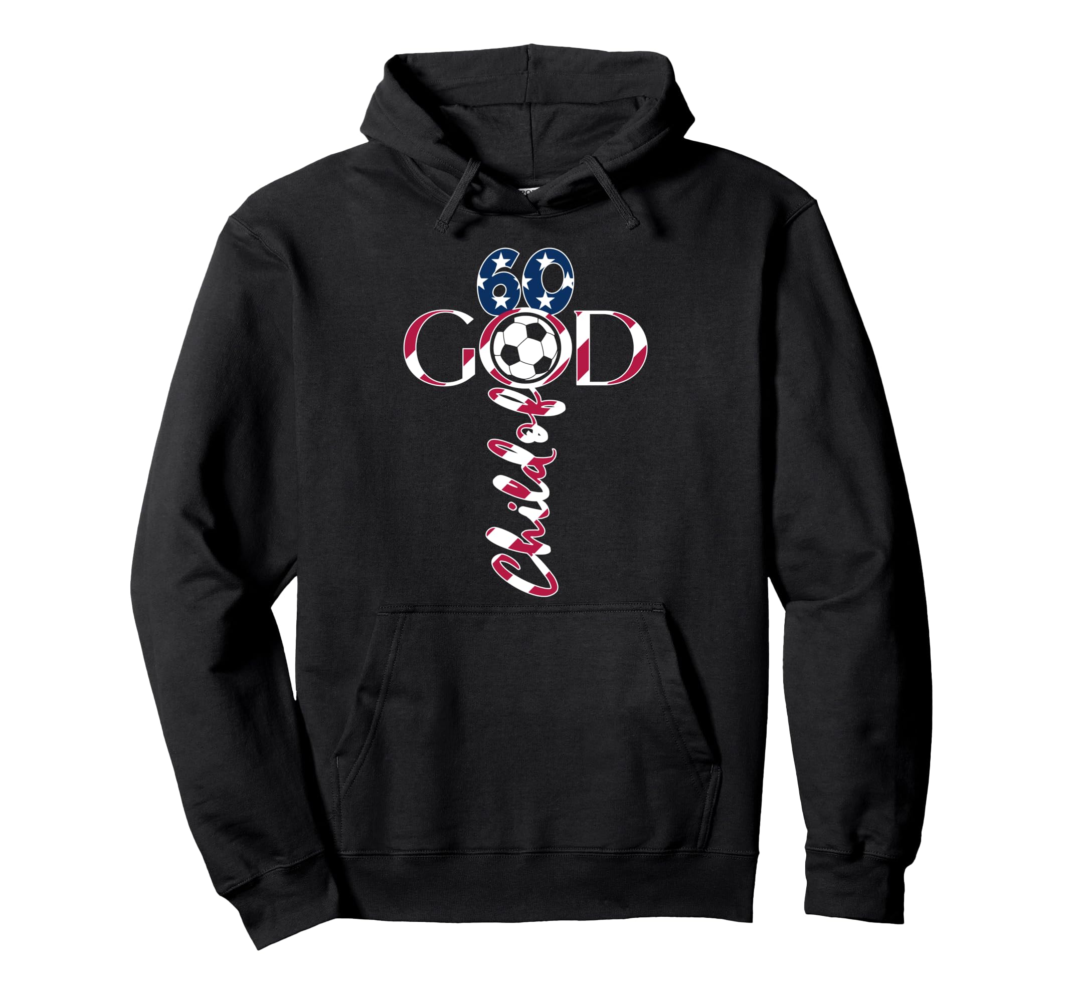 Jesus 60 Years Child God Soccer 60Th Hoodie - Novelty Apparel Men Women