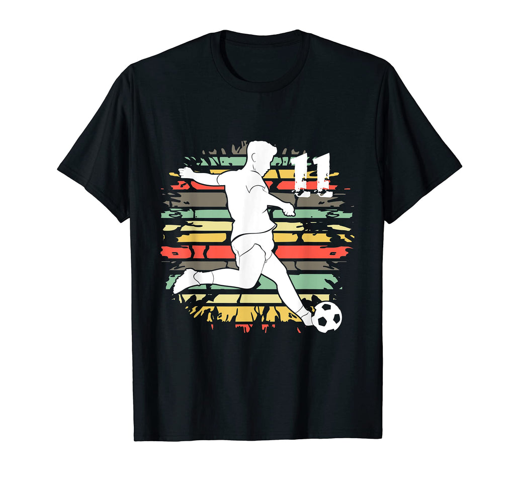 Sunset Soccer Number Eleven T-Shirt - Aesthetic Graphic Unisex