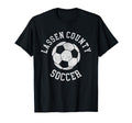 Lassen County Soccer Distressed 90S T-Shirt - Novelty Apparel for Adults